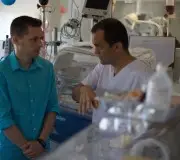 la Marie Curie cu Dr. Cirstoveanu - Seful Sectiei terapie intensiva nou-nascuti